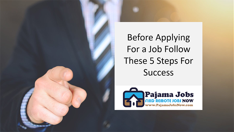Before Applying For a Job Follow These 5 Steps For Success
